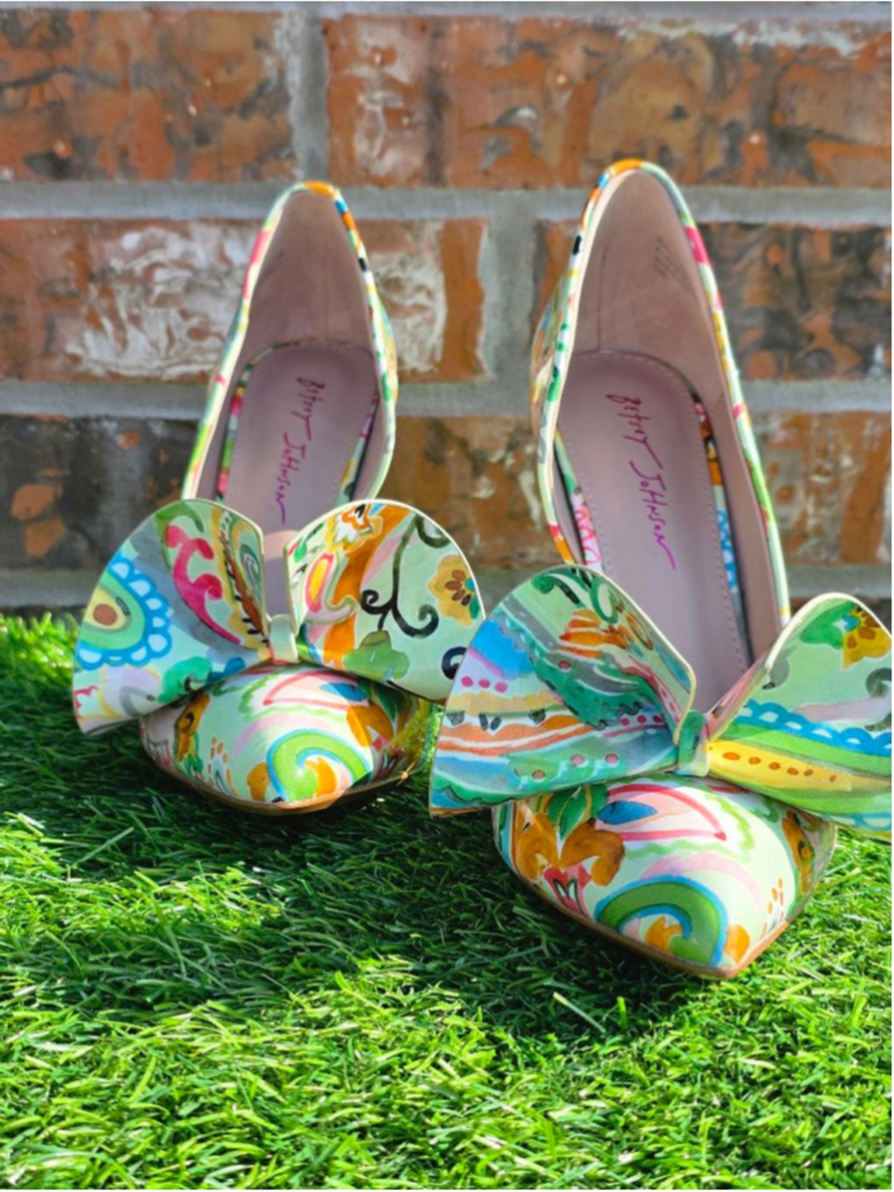 Betsey Johnson Nobble-P Paisley Multi D'Orsay Pumps Women’s size 9.5M - Picture 4 of 8